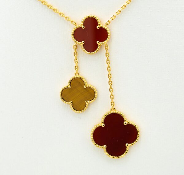 Toxse Clover Tiger Eye Carnelian Necklace 6 Motifs - Image 4