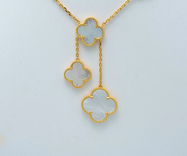 Toxse Clover Pink Mop Necklace 6 Motifs - Image 3