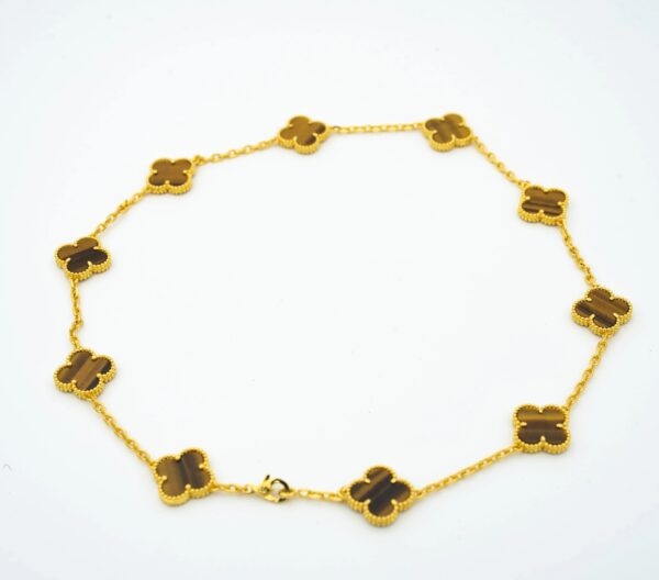 Toxse Vintage Tiger Eye Necklace 10 Motifs Gold