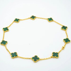 Toxse Vintage Malachite Necklace 10 Motifs Gold