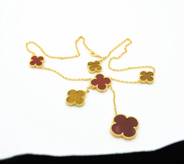 Toxse Clover Tiger Eye Carnelian Necklace 6 Motifs - Image 5