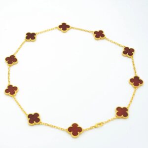 Toxse Vintage Carnelian Necklace 10 Motifs Gold