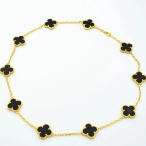 Toxse Vintage Onyx Necklace 10 Motifs Gold