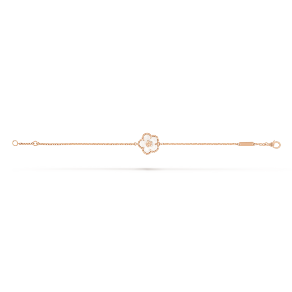 Toxse Lucky Spring White Blossom Pink Gold Bracelet - Image 4