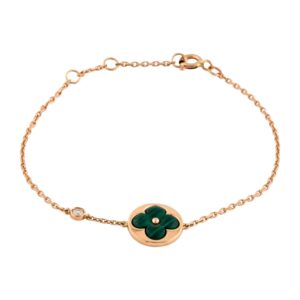 Toxse Sun Malachite 1 Diamond Pink Gold Bracelet