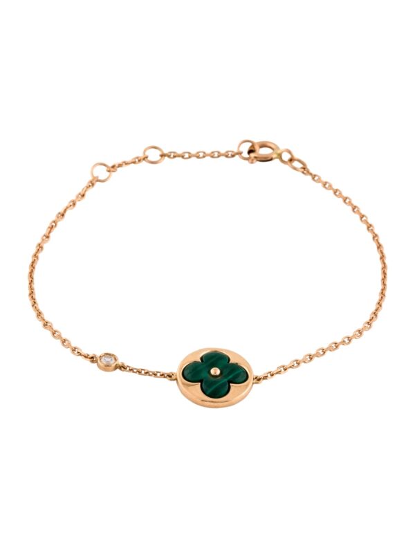 Toxse Sun Malachite 1 Diamond Pink Gold Bracelet