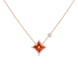 Toxse Star Necklace Pink Gold 1 Diamond