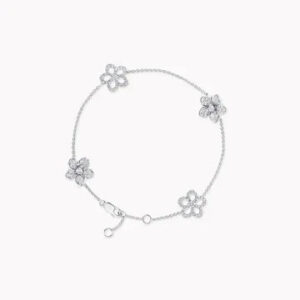 Toxse Wildflower 4 Motifs Silver Diamond Bracelet