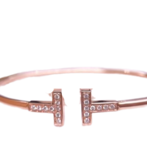 Toxse T - Jewelry Double T Diamond Rose Gold Bracelet
