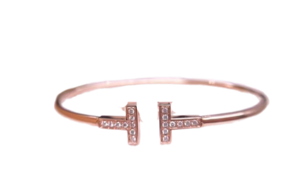 Toxse T - Jewelry Double T Diamond Rose Gold Bracelet