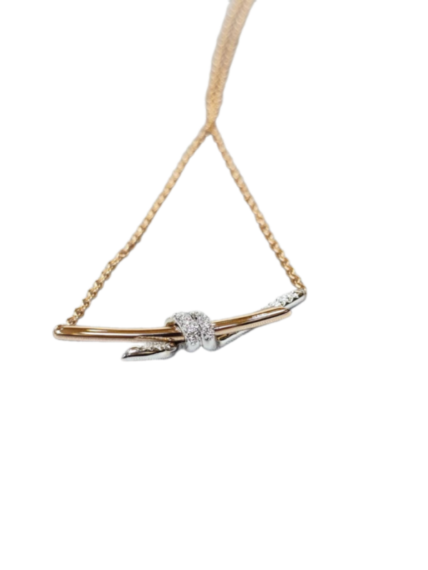 Toxse T - Jewelry Knot Diamond Rose Gold Necklace