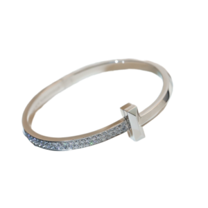 Toxse T - Jewelry T Half Diamond Silver Bracelet