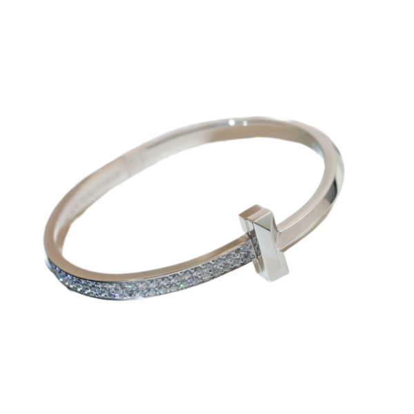 Toxse T - Jewelry T Half Diamond Silver Bracelet