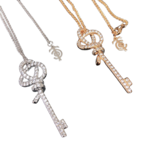 Toxse T - Jewelry Knot Woven Full Diamond Necklace