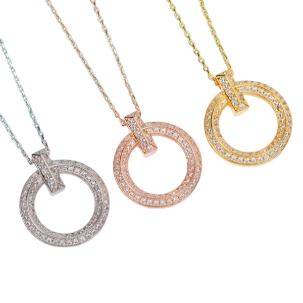 Toxse T - Jewelry T1 Circle Pendant Diamond Necklace