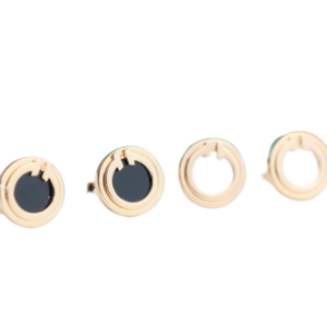 Toxse T - Jewelry Double T Rose Gold Earrings