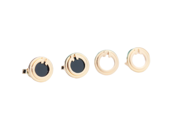 Toxse T - Jewelry Double T Rose Gold Earrings