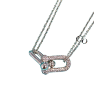 Toxse T - Jewelry Double Link Pendant Diamond Necklace