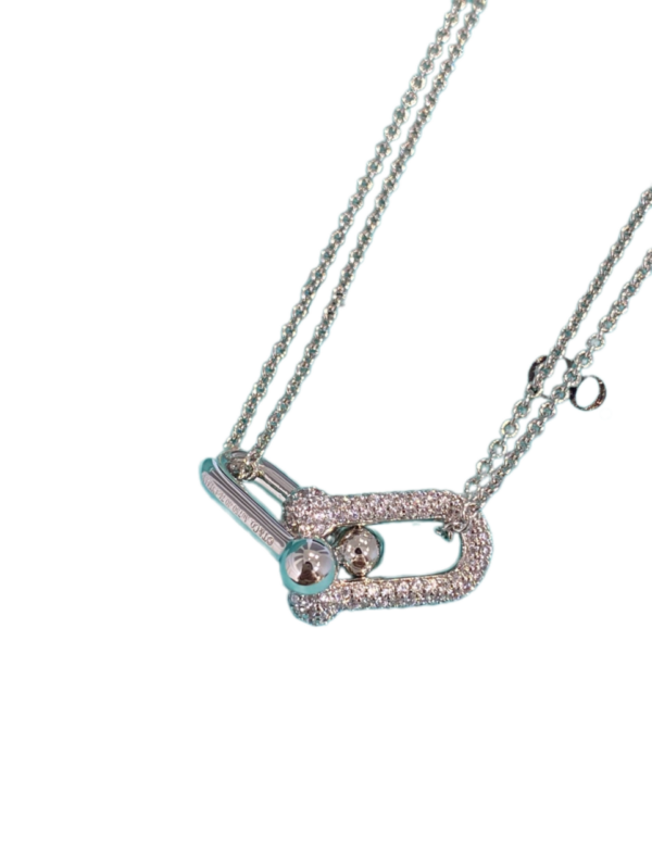 Toxse T - Jewelry Double Link Pendant Diamond Necklace