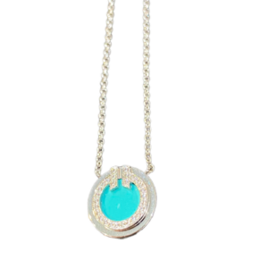 Toxse T - Jewelry Circle Pendant Silver Necklace
