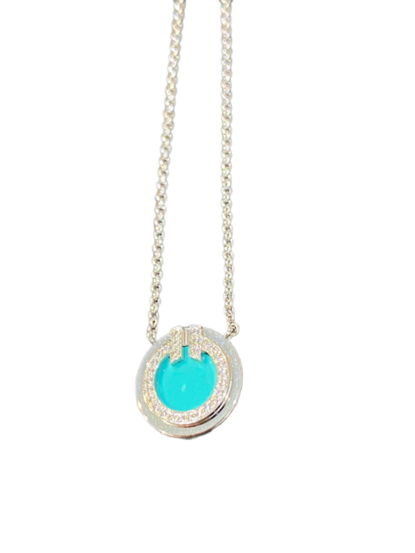 Toxse T - Jewelry Circle Pendant Silver Necklace