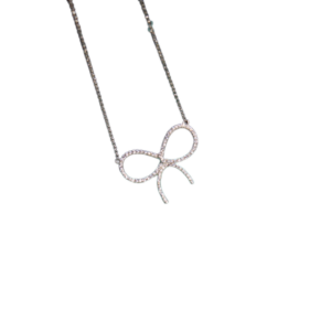Toxse T - Jewelry Bow Tie Full Diamond Necklace