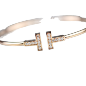 Toxse T - Jewelry Double T Diamond Gold Bracelet