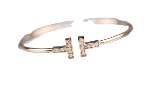 Toxse T - Jewelry Double T Diamond Gold Bracelet