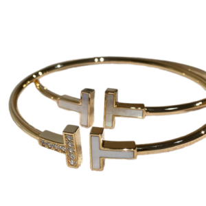 Toxse T - Jewelry Double T Diamond And White Gold Bracelet