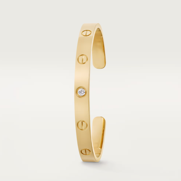 Toxse Open Cuff 1 Diamond Love Bracelet - Image 2
