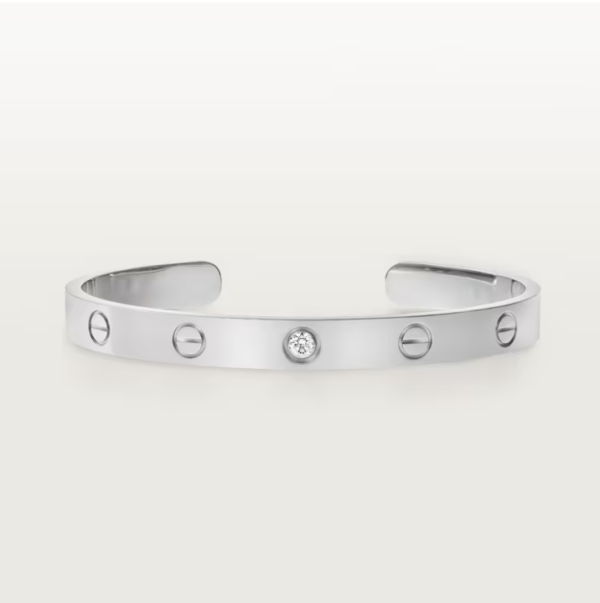 Toxse Open Cuff 1 Diamond Love Bracelet - Image 7