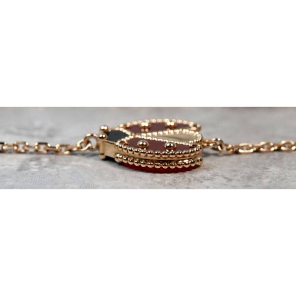 Toxse Lucky Spring Open Wings Bug Pink Gold Bracelet - Image 10