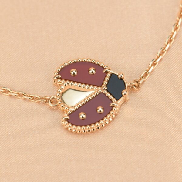 Toxse Lucky Spring Open Wings Bug Pink Gold Bracelet - Image 13