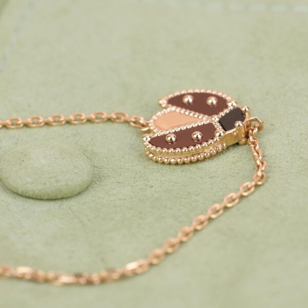 Toxse Lucky Spring Open Wings Bug Pink Gold Bracelet - Image 12