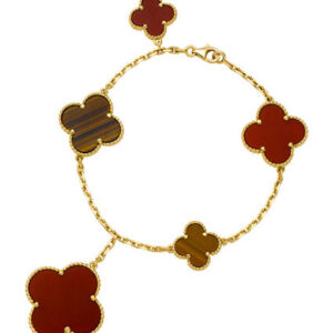 Toxse Lucky Carnelian And Tigers Eye Alhambra Bracelet