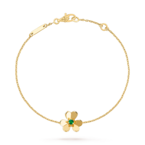 Toxse Frivole Gold Flower Pink Malachite Bracelet