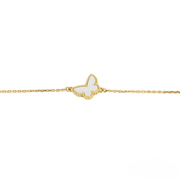 Toxse Butterfly White Mop Gold Bracelet - Image 2