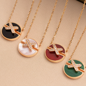 Toxse Jeux De Pink Gold Diamond Necklace