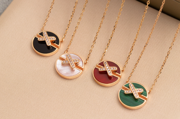 Toxse Jeux De Pink Gold Diamond Necklace