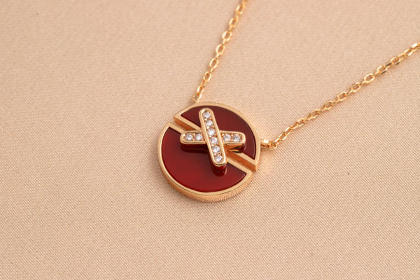 Toxse Jeux De Pink Gold Diamond Necklace - Image 5