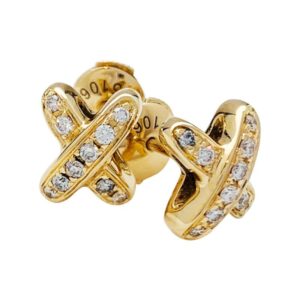 Toxse Jeux De Gold Diamond Earrings