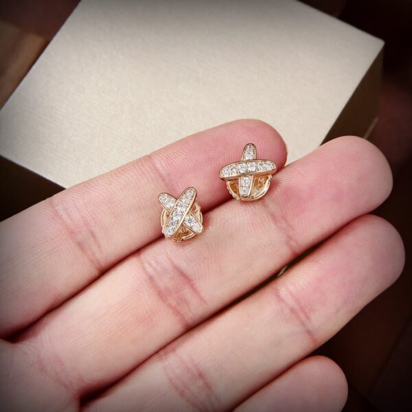 Toxse Jeux De Gold Diamond Earrings - Image 3