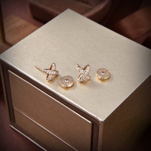 Toxse Jeux De Gold Diamond Earrings - Image 4