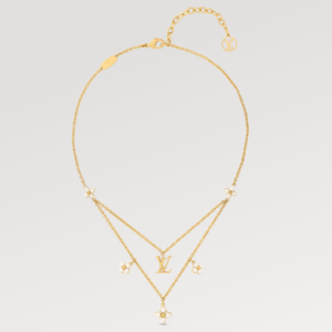 Toxse  Flowergram Gold Mop Double Row Necklace