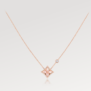 Toxse  Star Pink Mop 1 Diamond Pink Gold Necklace