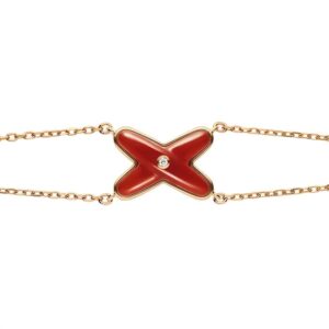 Toxse Jeux Bracelet Carnelian Pink Gold 1 Diamond