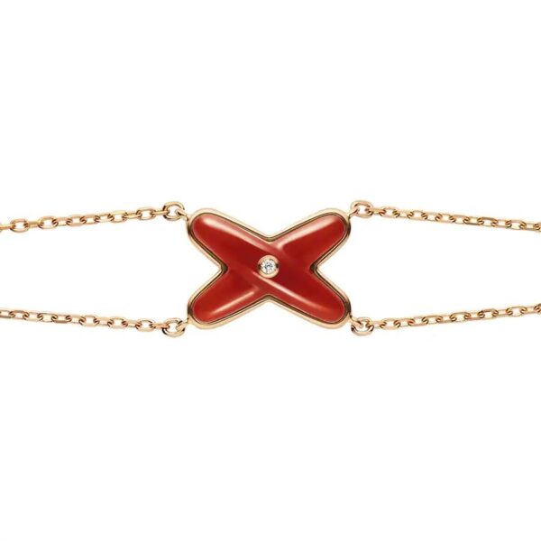 Toxse Jeux Bracelet Carnelian Pink Gold 1 Diamond
