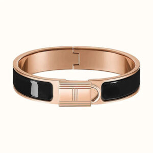 Toxse H Lock Black Pink Gold Bracelet 12mm