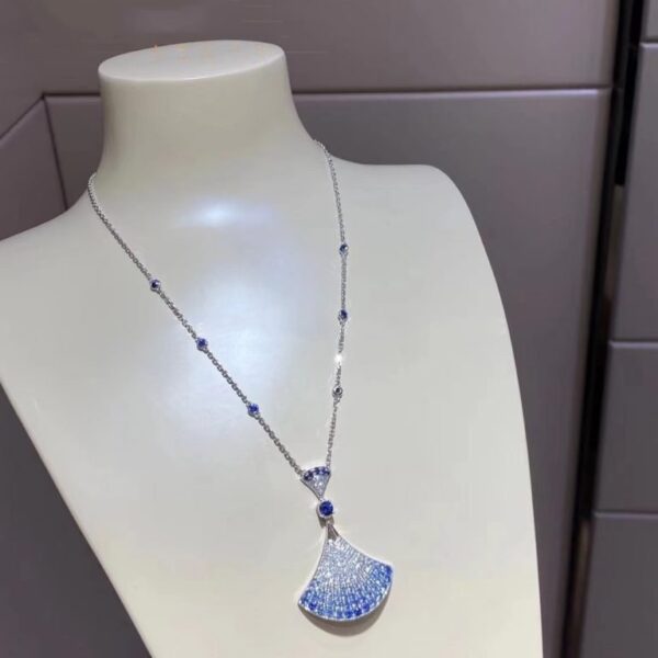Toxse Dream Necklace Agate Silver Diamond Pendant - Image 2