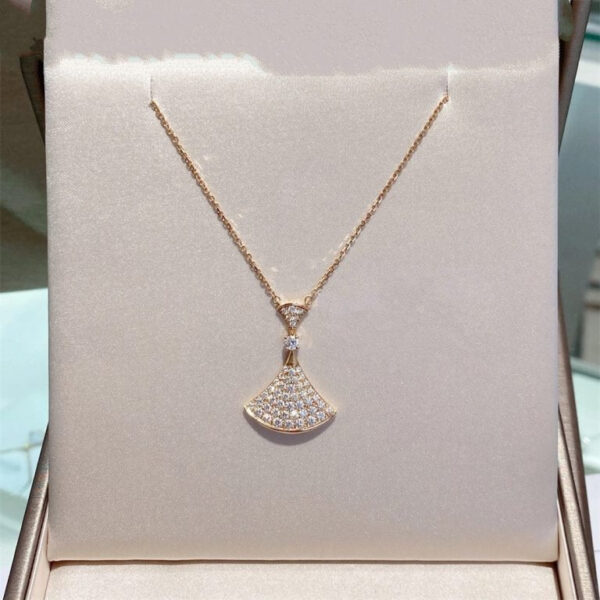 Toxse Dream Necklace Pink Gold Full Diamond - Image 3